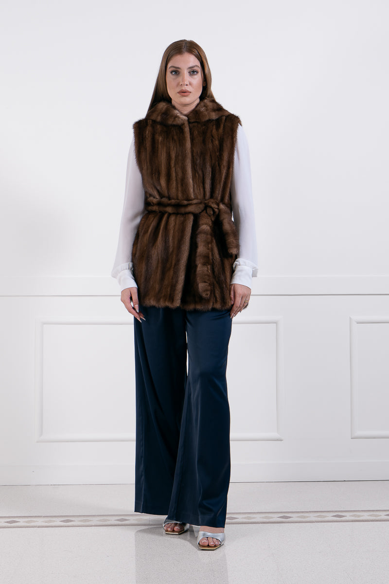 Gilet in visone