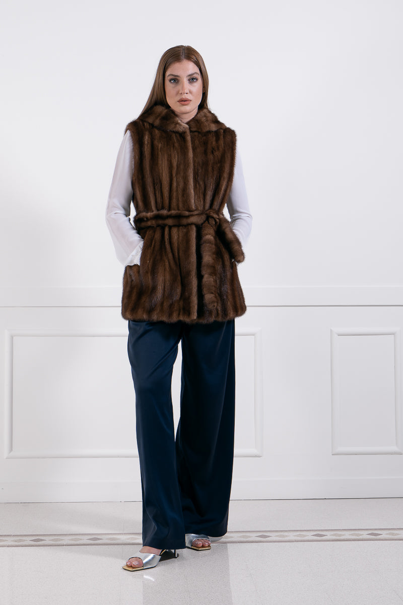Gilet in visone