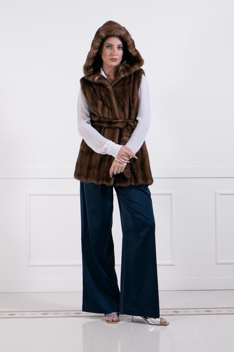 Gilet in visone
