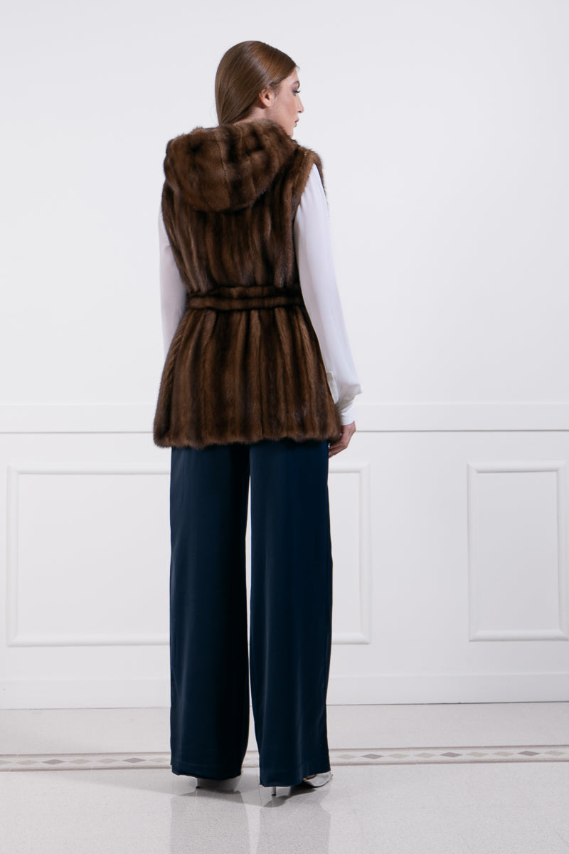 Gilet in visone