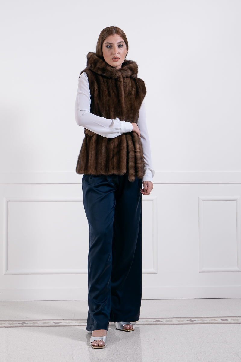 Gilet in visone