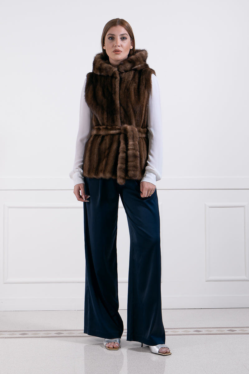Gilet in visone