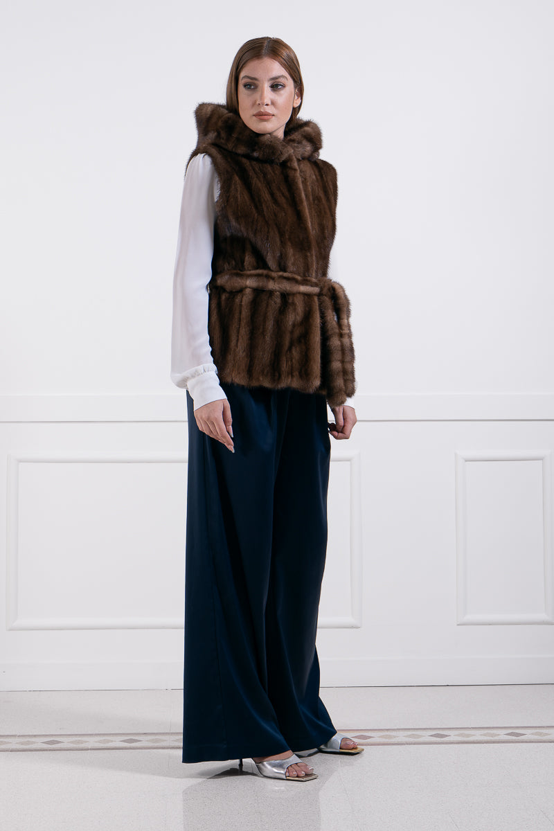 Gilet in visone