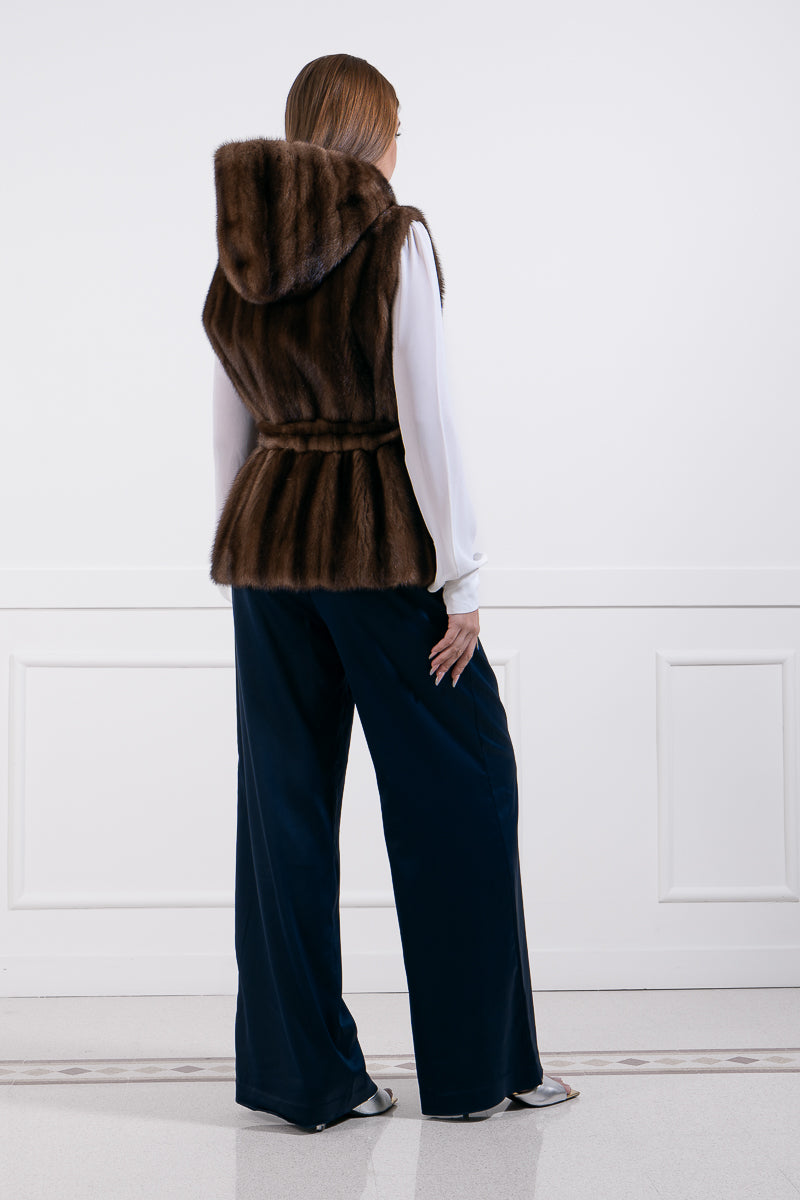 Gilet in visone