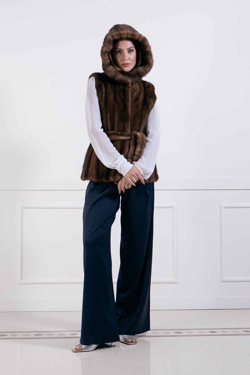Gilet in visone