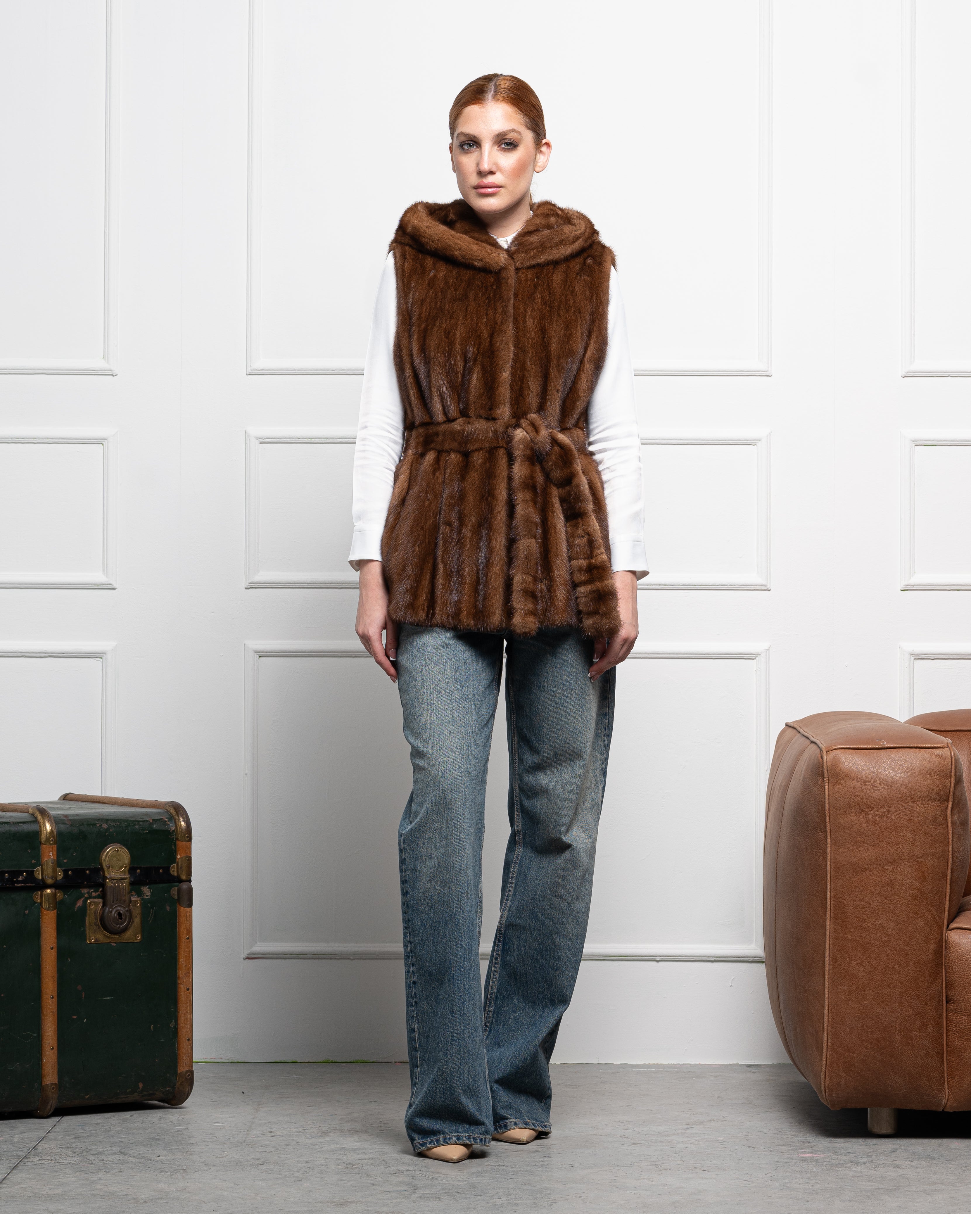 Gilet in Visone