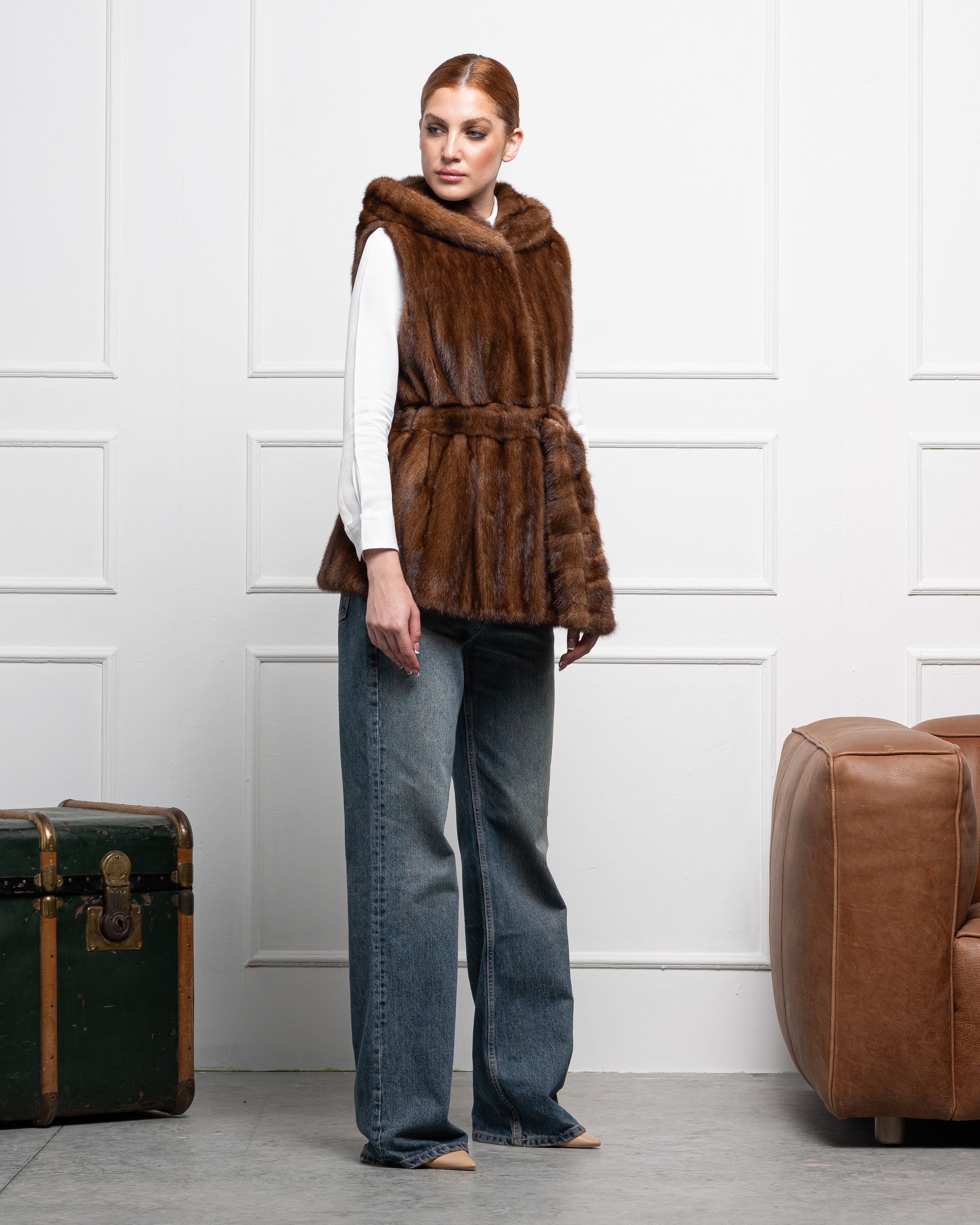 Gilet in Visone