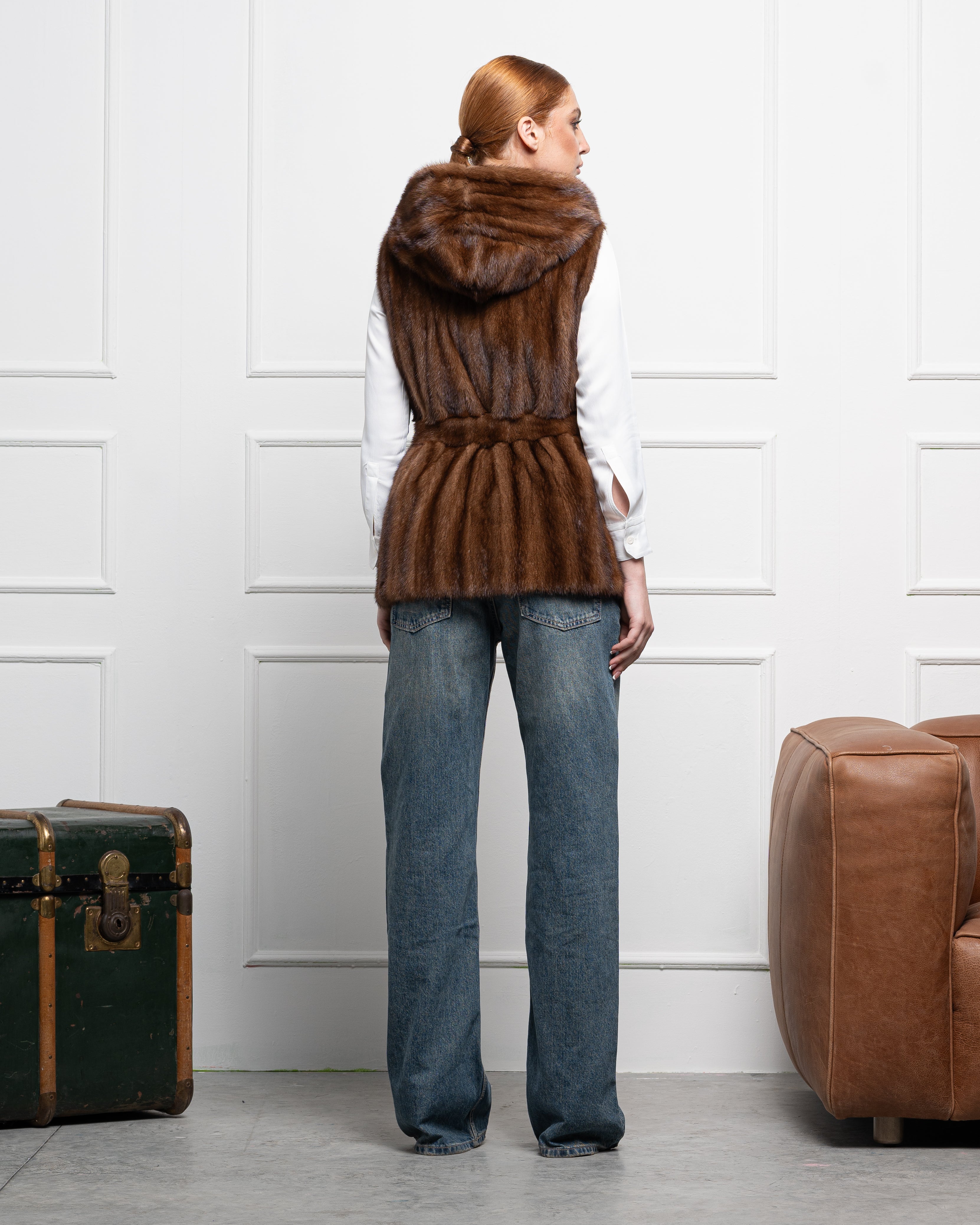 Gilet in Visone