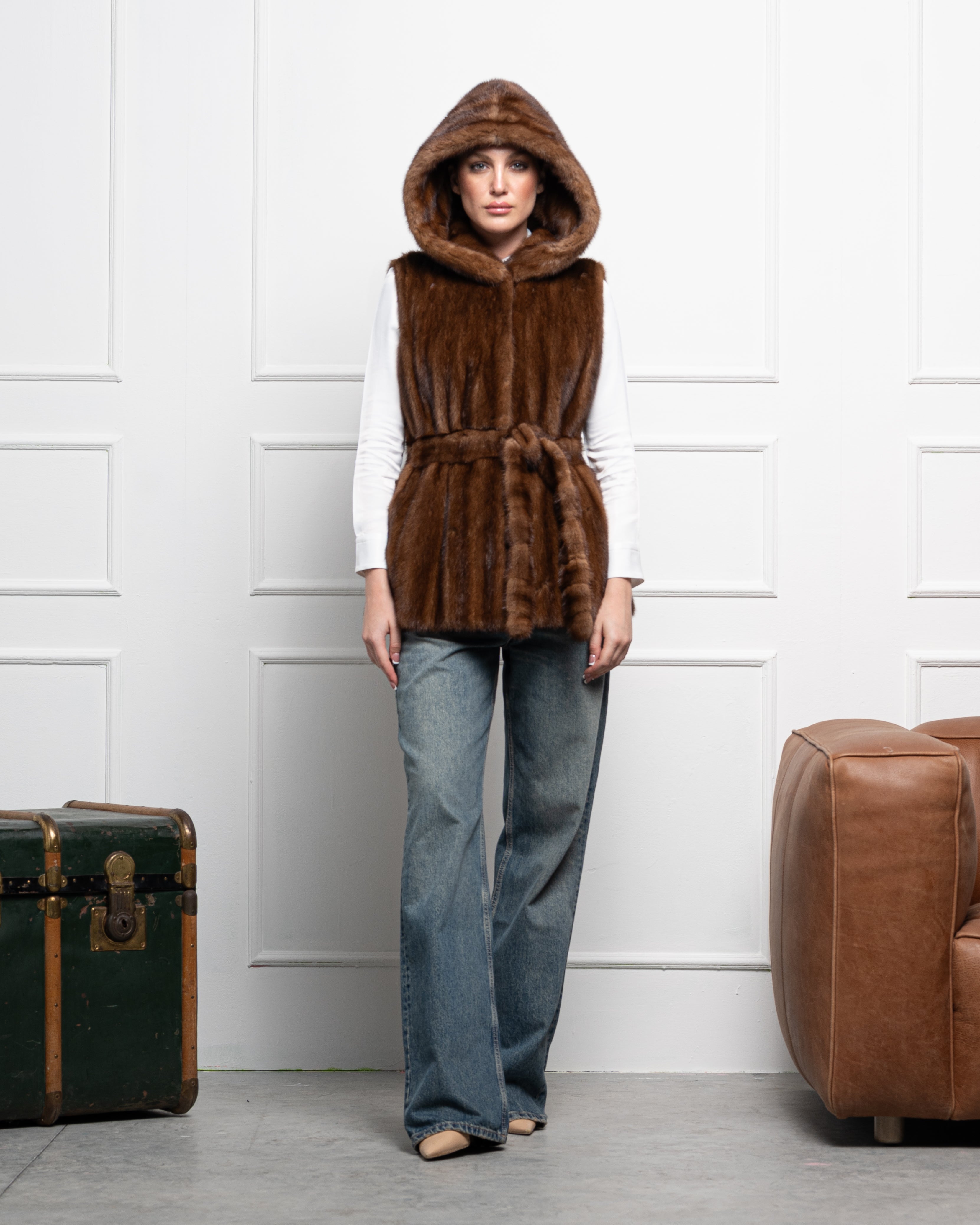 Gilet in Visone