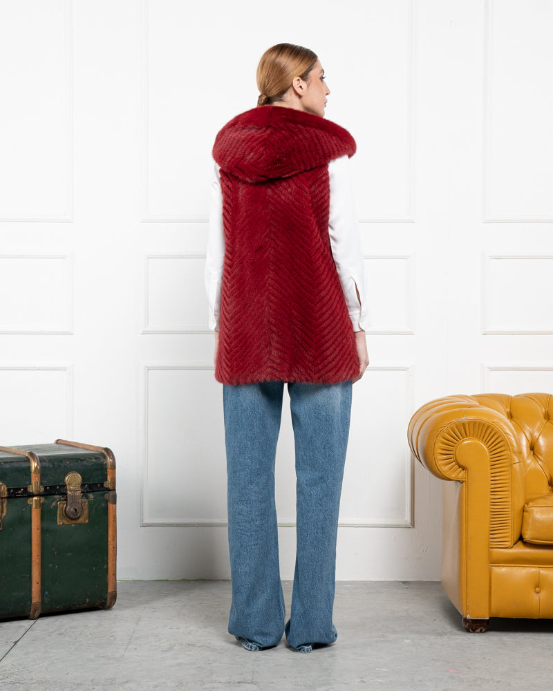 Gilet in Visone